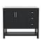 Flash Furniture Vega 42 Inch Vanity w/Sink, Storage Cabinet w/Soft Close Doors, Open Shelf and 3 Drawers, Black FS-VEGA42-BK-GG - alternate 6